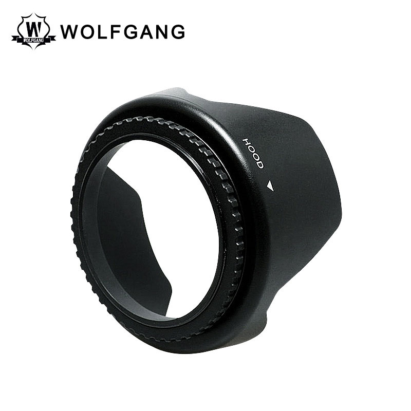 WOLFGANG Camera Lens Hood Black Rubber With Filter Thread